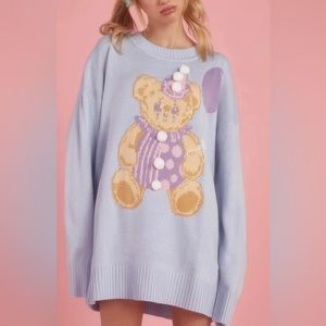 MAJOR ISO SUGAR THRILLZ CLOWN BEAR SWEATER IN SIZE XL/XXL
